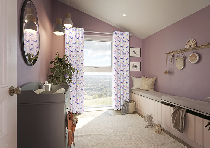 Butterfly Garden, Enchanting Purples - Made to Measure Curtains - Image 7